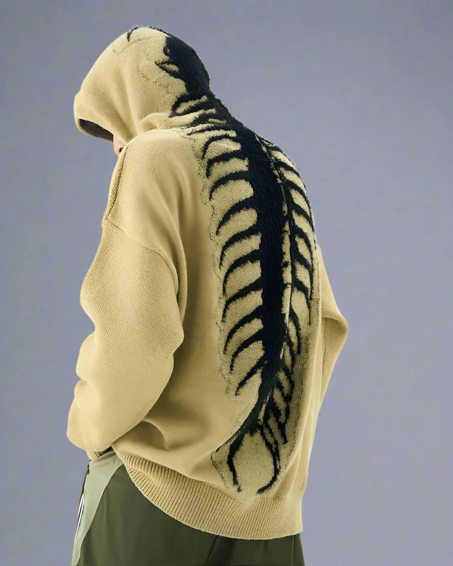 Edgy Urban Skull Hoodie -  modern urban look - Edgy Urban Skull Hoodie for Everyday Style