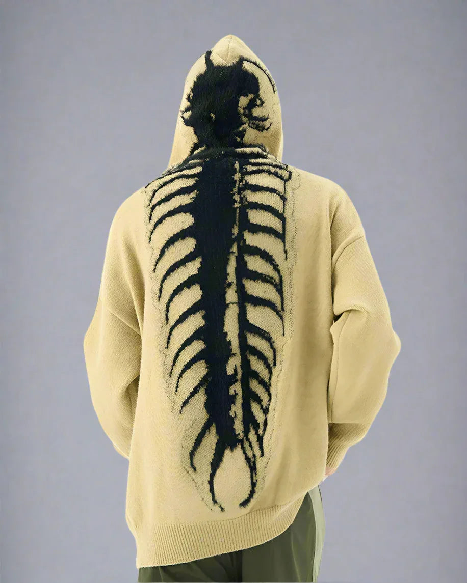 Edgy Urban Skull Hoodie - skull hoodie - Edgy Urban Skull Hoodie for Everyday Style