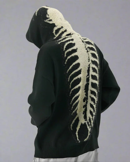 Edgy Urban Skull Hoodie - stylish techwear hoodie - Edgy Urban Skull Hoodie for Everyday Style