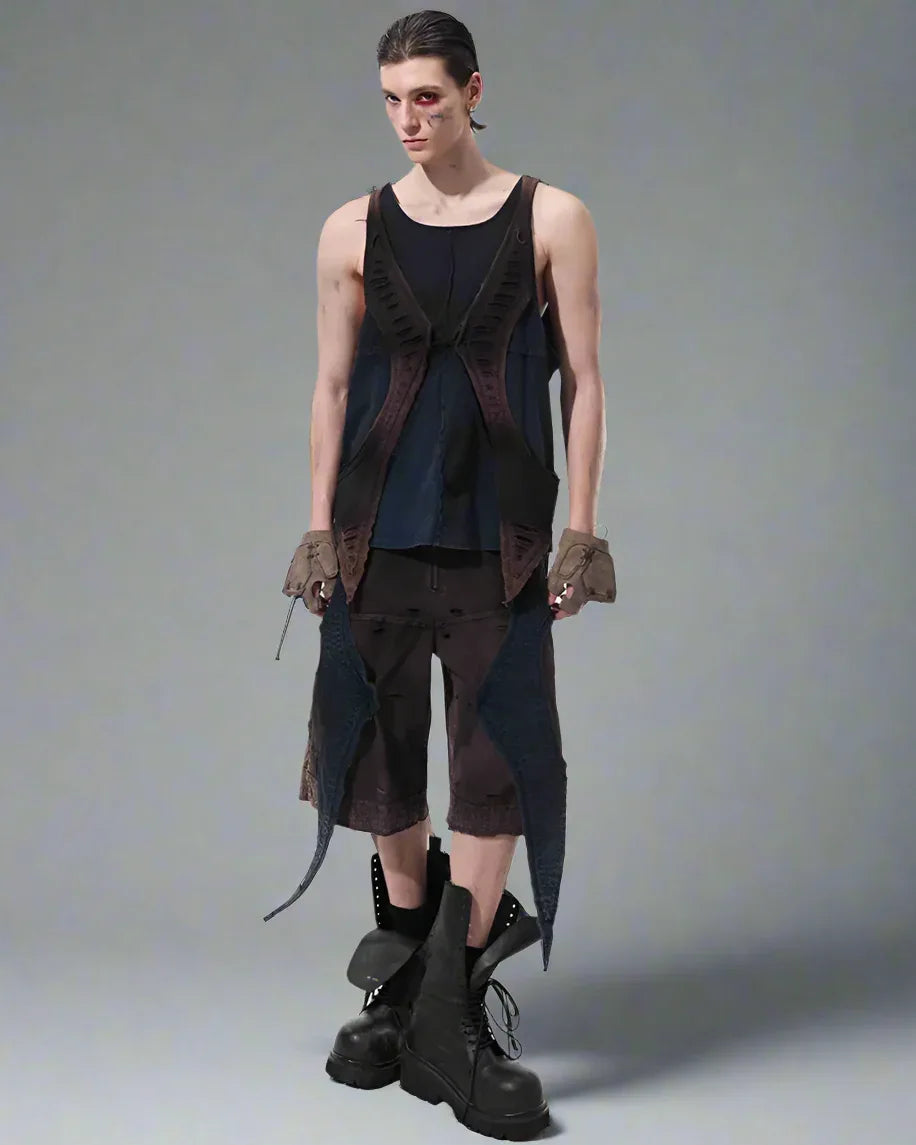 Edgy Urban Techwear Ensemble -  durable fabric - Urban Techwear Set for Modern City Adventurers