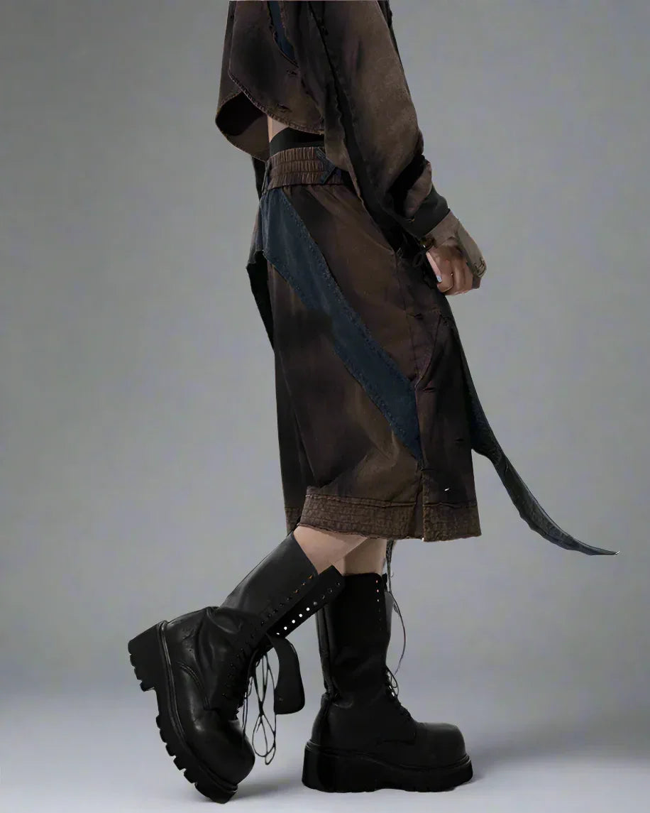 Edgy Urban Techwear Ensemble - techwear outfit - Urban Techwear Set for Modern City Adventurers