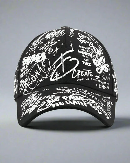 Edgy Urban Vibe Cap -  black cap - Edgy Urban Vibe Cap for Modern Style