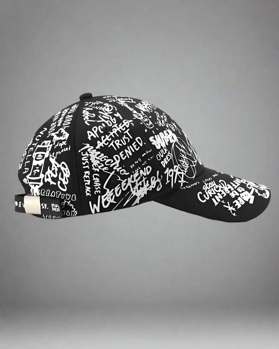 Edgy Urban Vibe Cap -  futuristic hat - Edgy Urban Vibe Cap for Modern Style