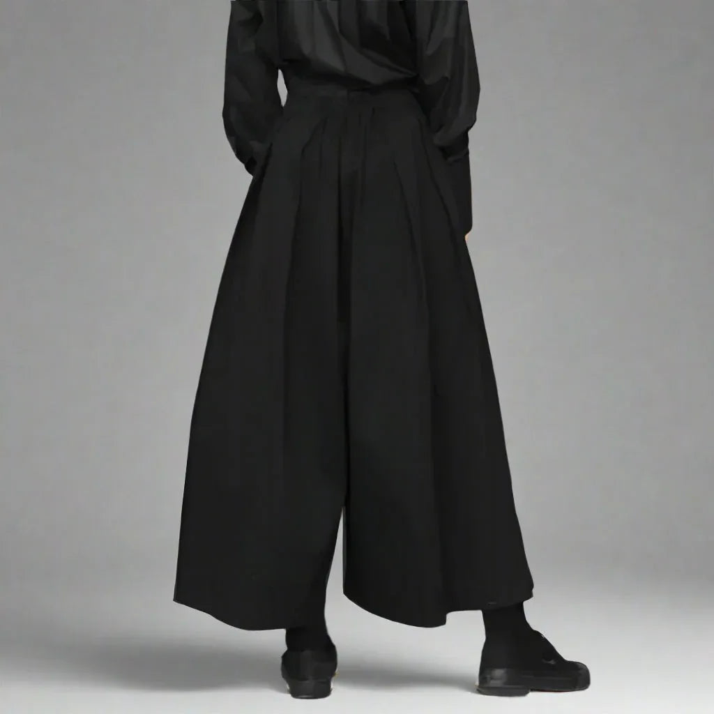 Effortless Chic Wide Leg Pants -  breathable polyester pants - Stylish Wide Leg Ankle Pants for Comfort