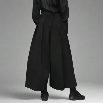 Effortless Chic Wide Leg Pants -  breathable polyester pants - Stylish Wide Leg Ankle Pants for Comfort