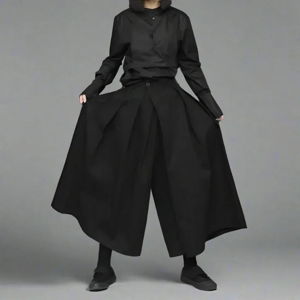 Effortless Chic Wide Leg Pants -  high rise - Stylish Wide Leg Ankle Pants for Comfort
