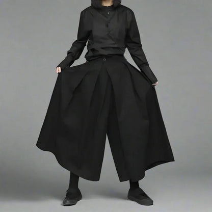 Effortless Chic Wide Leg Pants -  high rise - Stylish Wide Leg Ankle Pants for Comfort