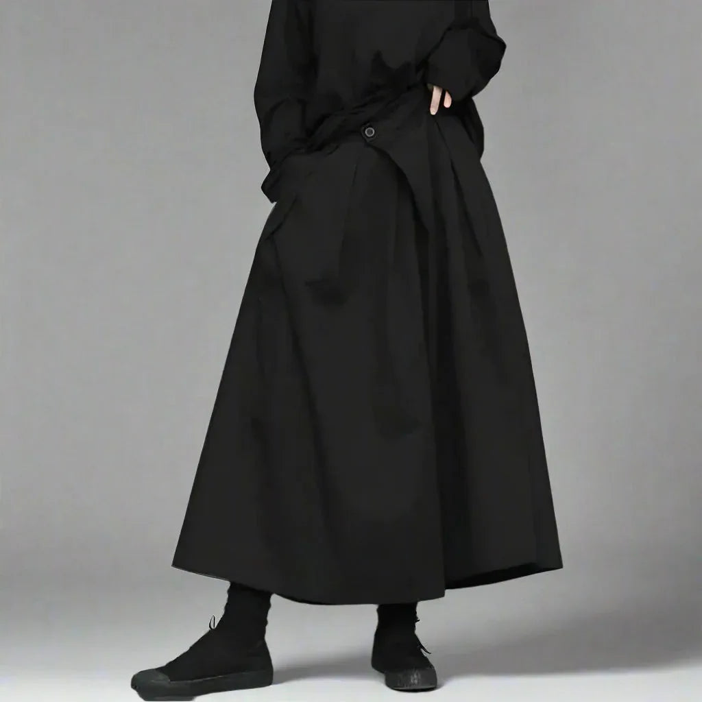 Effortless Chic Wide Leg Pants - pleated details pants - Stylish Wide Leg Ankle Pants for Comfort