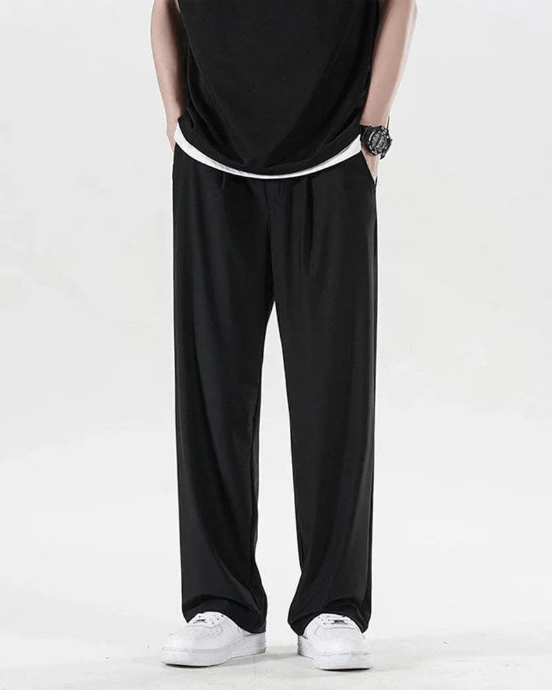 Effortless Chic Wide Leg Trousers - lightweight summer pants - Effortless Chic Wide Leg Trousers for Summer