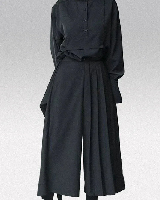 Elegant Black Hakama Trousers - hakama trousers - Elegant Black Hakama Trousers for Every Occasion