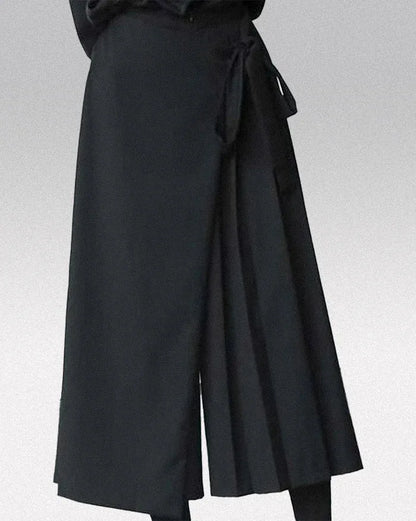Elegant Black Hakama Trousers - traditional japanese trousers - Elegant Black Hakama Trousers for Every Occasion