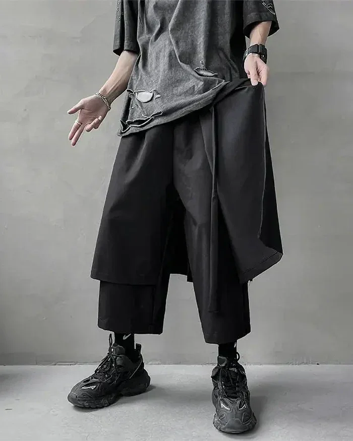 Elegant Black Japanese Hakama Pants -  elegant pants - Black Japanese Hakama Pants for Comfort and Style