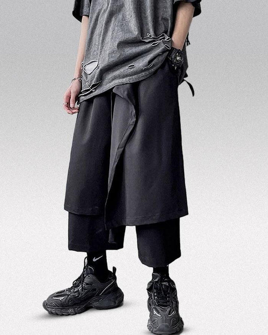 Elegant Black Japanese Hakama Pants - hakama pants - Black Japanese Hakama Pants for Comfort and Style