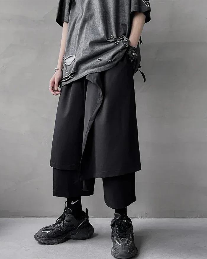 Elegant Black Japanese Hakama Pants -  black pants - Black Japanese Hakama Pants for Comfort and Style