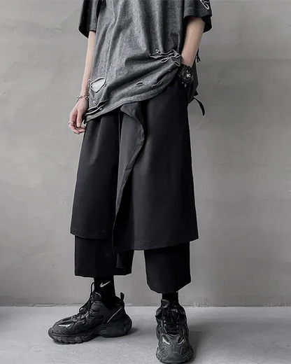 Elegant Black Japanese Hakama Pants -  black pants - Black Japanese Hakama Pants for Comfort and Style