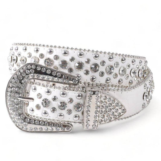 Elegant Diamond-Studded Belt - diamond-studded - Stylish Diamond-Studded Belt for Y2K Fashion