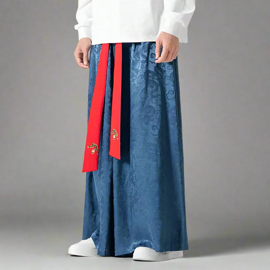 Elegant Flowing Hakama Pants - hakama pants - Elegant Flowing Hakama Pants for Effortless Style