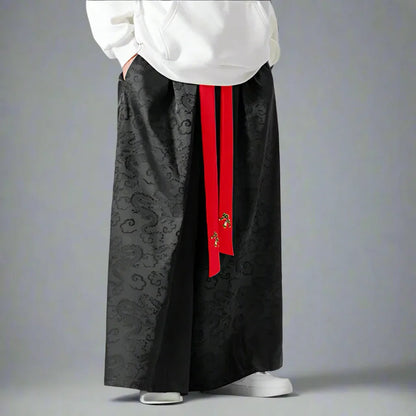 Elegant Flowing Hakama Pants - silky hakama pants - Elegant Flowing Hakama Pants for Effortless Style