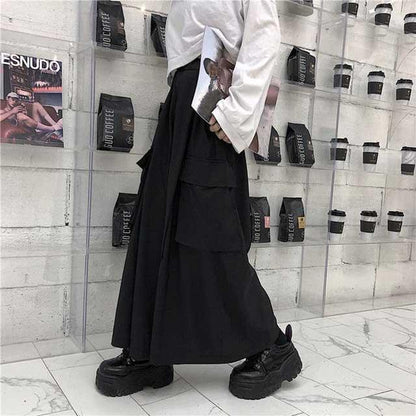 Elegant Flowing Split Trousers -  streetwear - Stylish Hakama Pants for Comfort and Casual Wear