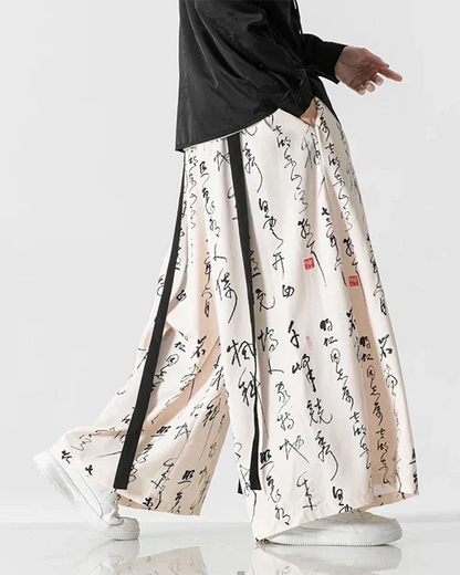 Elegant Hakama Style Pants -  polyester hakama - Hakama Style Pants for Casual and Formal Wear