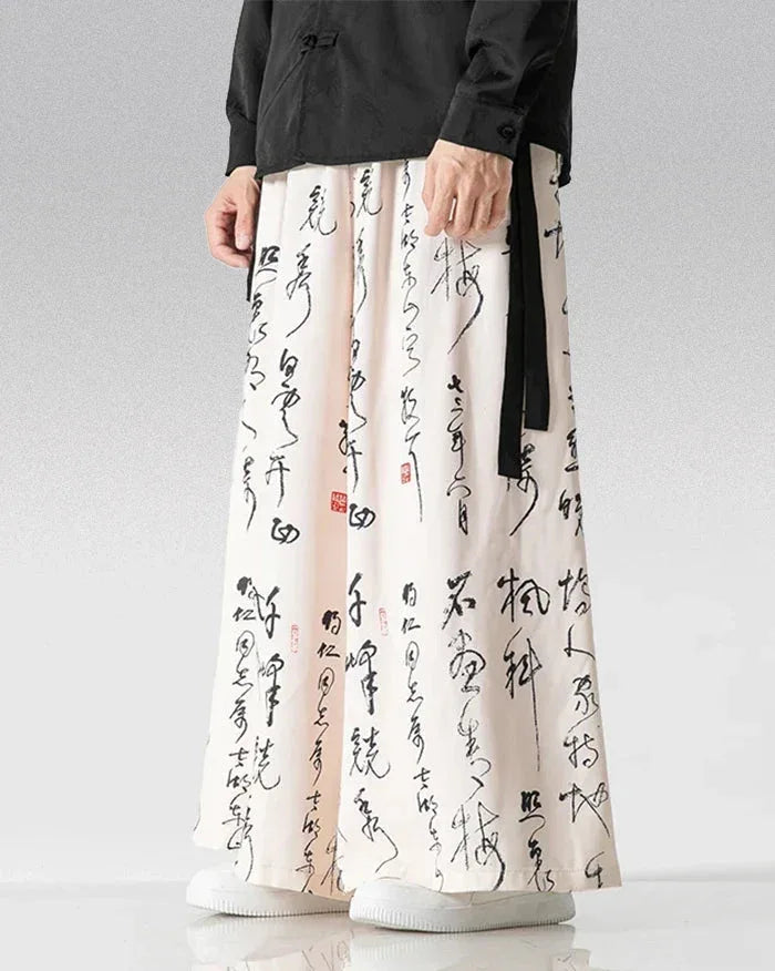 Elegant Hakama Style Pants - traditional japanese pants - Hakama Style Pants for Casual and Formal Wear