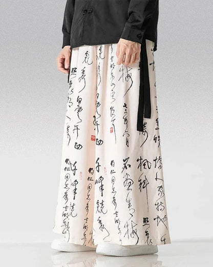 Elegant Hakama Style Pants - traditional japanese pants - Hakama Style Pants for Casual and Formal Wear