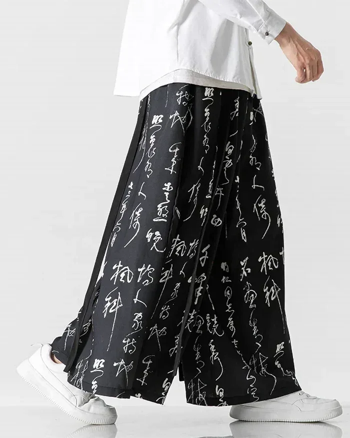 Elegant Hakama Style Pants - traditional japanese pants - Hakama Style Pants for Casual and Formal Wear