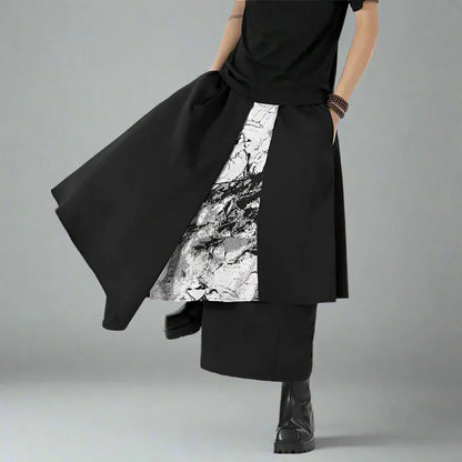 Elegant Heritage Hakama Trousers -  elastic waist trousers - Contemporary Hakama Trousers for Everyday Wear