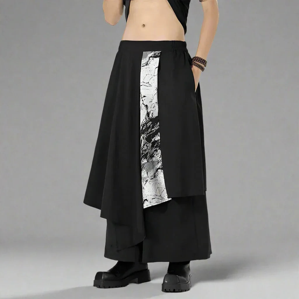 Elegant Heritage Hakama Trousers -  harajuku style pants - Contemporary Hakama Trousers for Everyday Wear