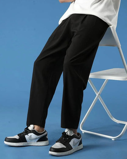 Elegant Silk Straight Leg Pants -  comfortable summer pants - Silk Straight Leg Pants for Summer Comfort
