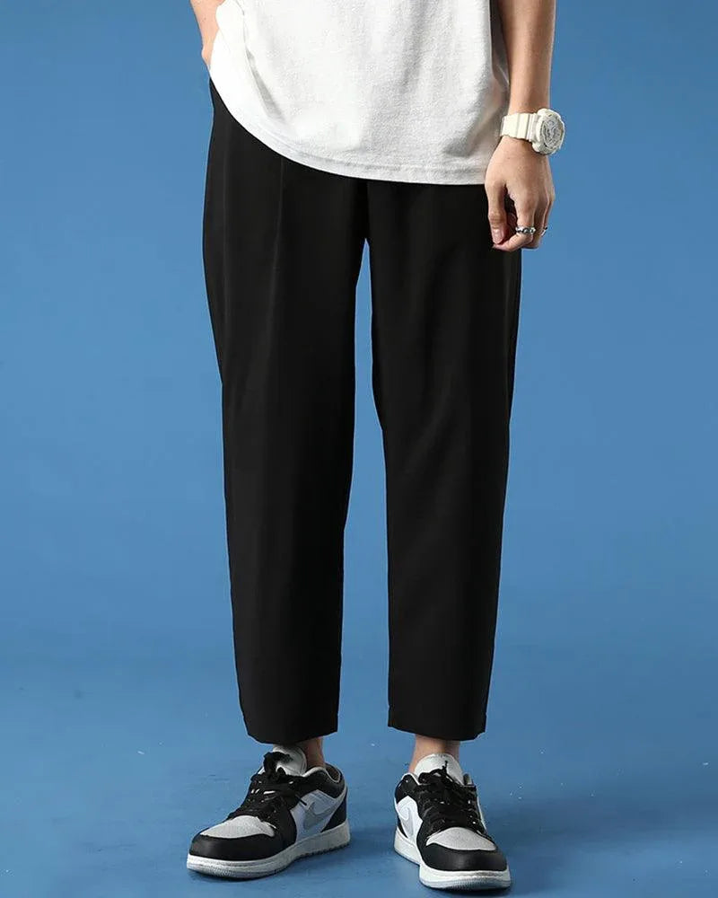 Elegant Silk Straight Leg Pants -  lightweight pants - Silk Straight Leg Pants for Summer Comfort