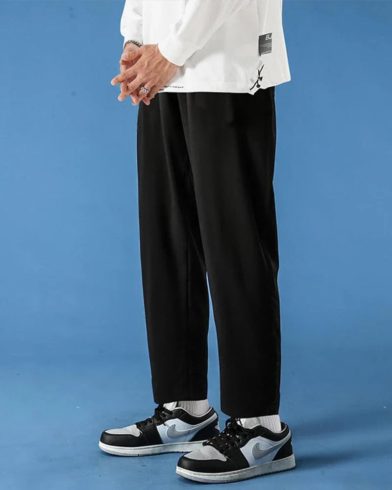 Elegant Silk Straight Leg Pants -  straight leg pants - Silk Straight Leg Pants for Summer Comfort