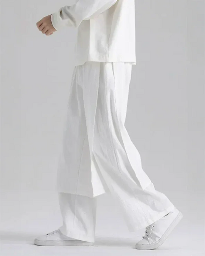 Elegant White Hakama Pants -  comfortable hakama pants - Elegant White Hakama Pants for Stylish Outfits