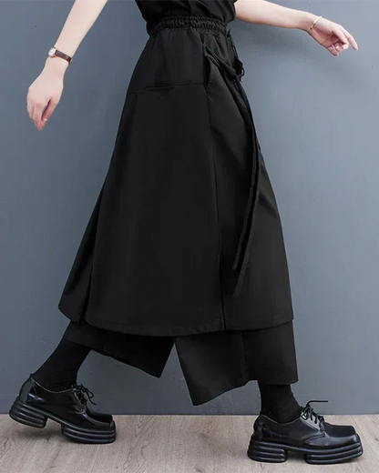Elegant Women's Hakama Pants -  techwear pants - Elegant Women's Hakama Pants for Modern Style