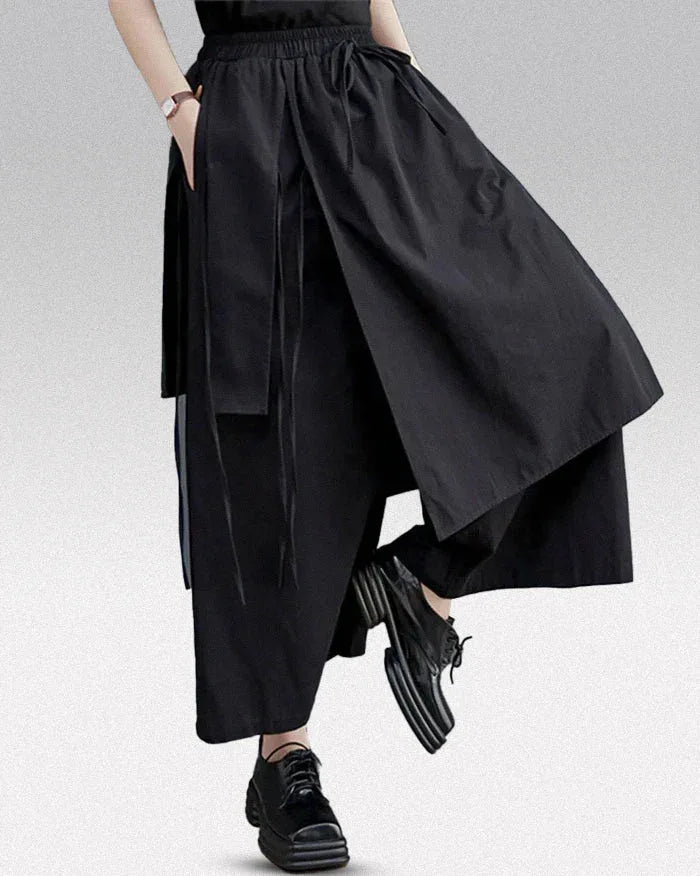 Elegant Women's Hakama Style - hakama pants - Stylish Women's Hakama Pants for Urban Fashion