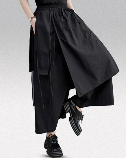Elegant Women's Hakama Style - hakama pants - Stylish Women's Hakama Pants for Urban Fashion