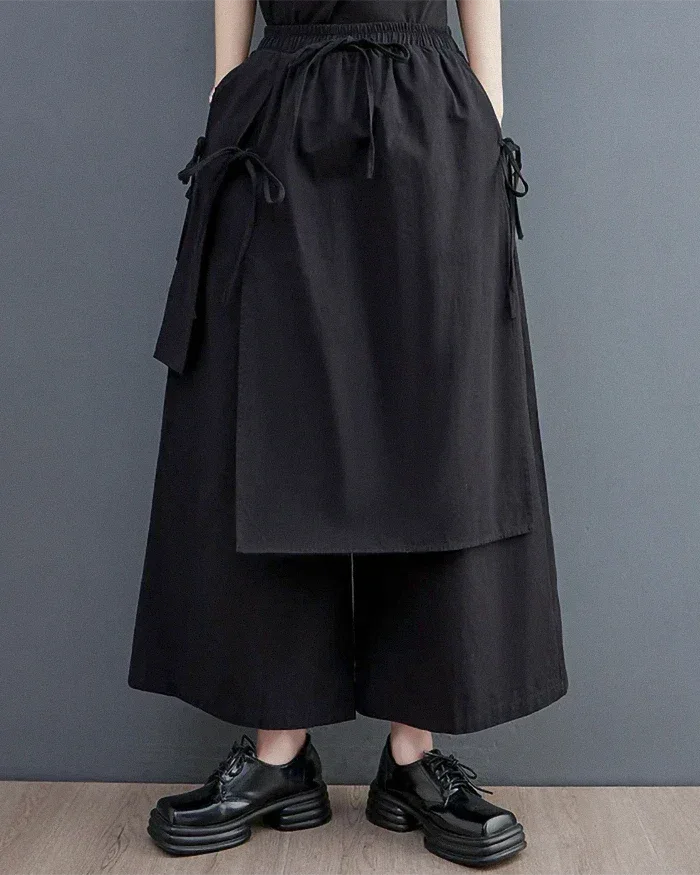 Elegant Women's Hakama Style -  versatile elegance - Stylish Women's Hakama Pants for Urban Fashion