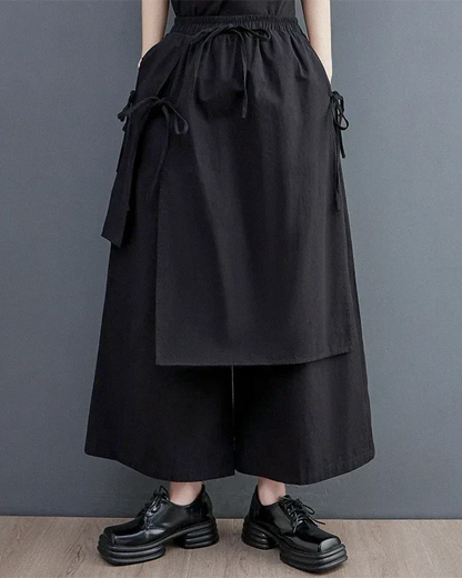 Elegant Women's Hakama Style -  versatile elegance - Stylish Women's Hakama Pants for Urban Fashion
