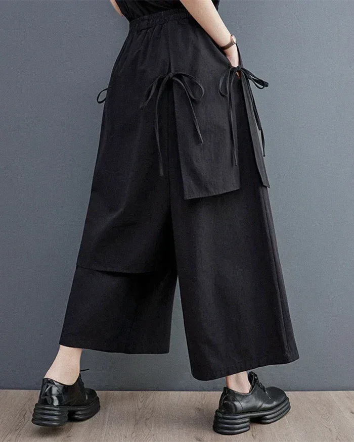 Elegant Women's Hakama Style - hakama pants - Stylish Women's Hakama Pants for Urban Fashion