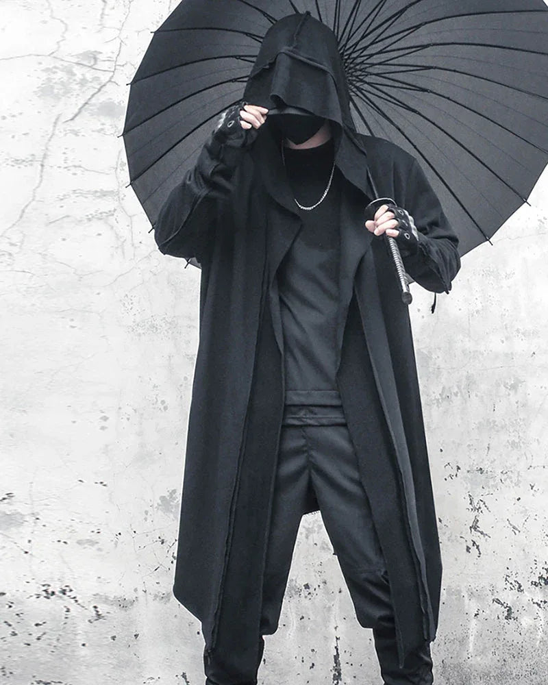 Enchanted Ninja Long Cloak -  black cloak - Ninja-Inspired Long Cloak for Unmatched Style