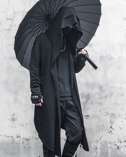 Enchanted Ninja Long Cloak - techwear clothing - Ninja-Inspired Long Cloak for Unmatched Style