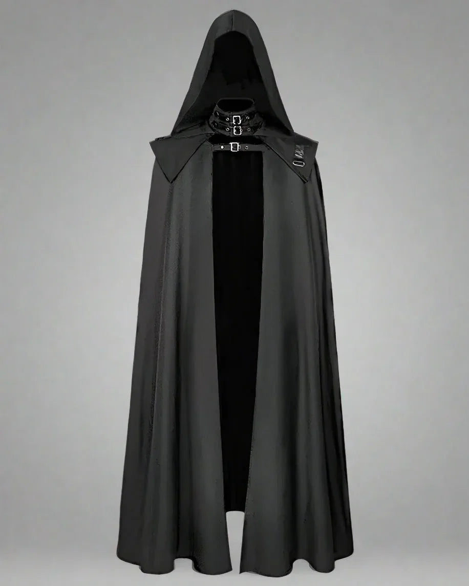 Enigmatic Gothic Hooded Cape -  adjustable hood cape - Gothic Hooded Cape for Themed Events and Everyday Wear