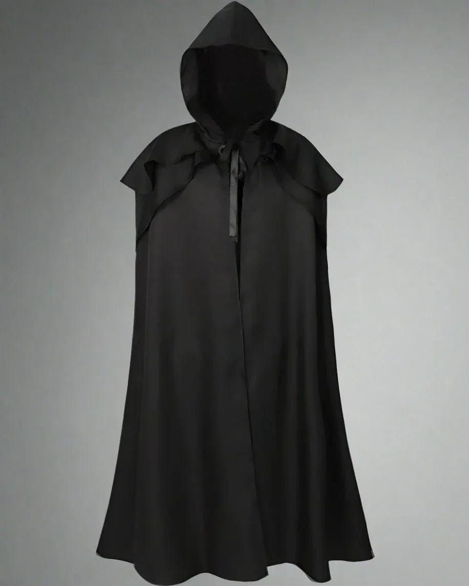 Enigmatic Gothic Hooded Cape -  techwear - Gothic Hooded Cape for Themed Events and Everyday Wear