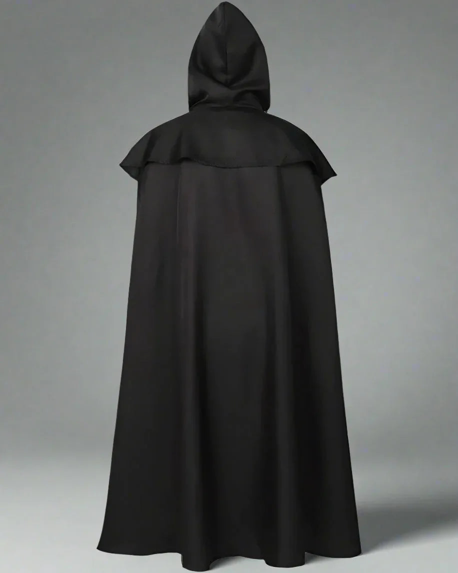 Enigmatic Gothic Hooded Cape -  wizard robes - Gothic Hooded Cape for Themed Events and Everyday Wear