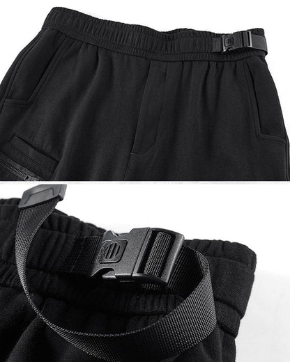 Essential Black Cargo Pants - black cargo pants - Essential Black Cargo Pants with Detachable Design