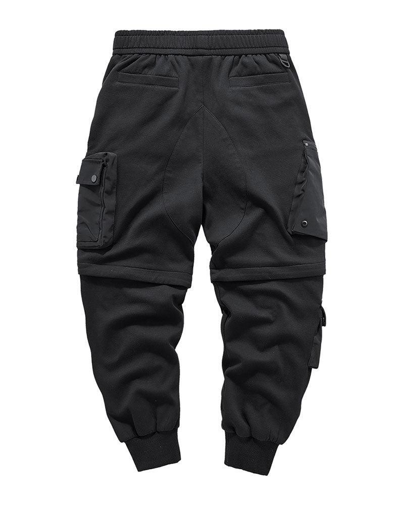 Essential Black Cargo Pants -  comfortable cargo pants - Essential Black Cargo Pants with Detachable Design