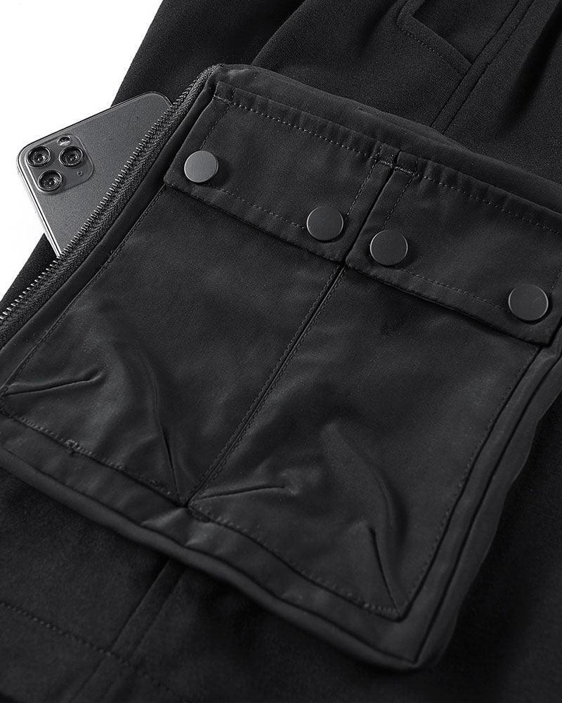 Essential Black Cargo Pants -  detachable pants - Essential Black Cargo Pants with Detachable Design