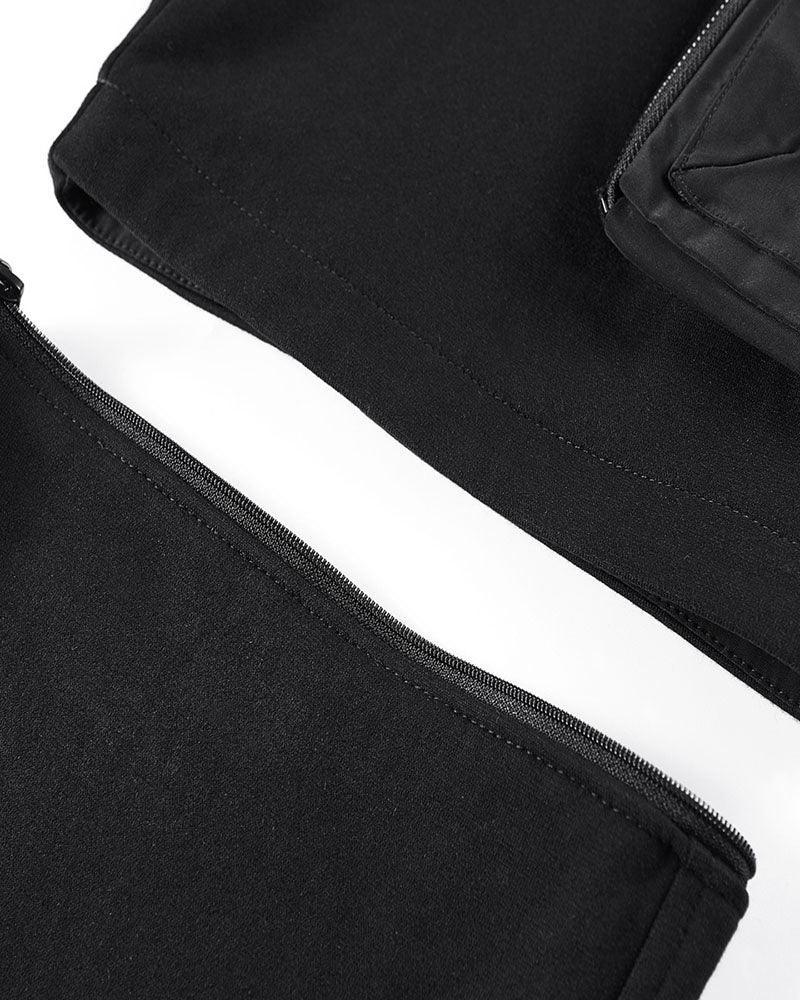 Essential Black Cargo Pants -  stylish pants - Essential Black Cargo Pants with Detachable Design