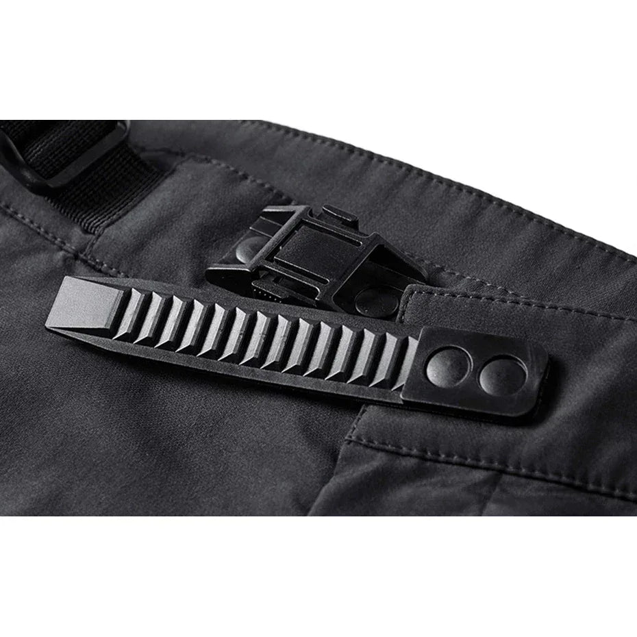 Essential Black Cargo Shorts -  adjustable fit shorts - Essential Black Cargo Shorts for Urban Living