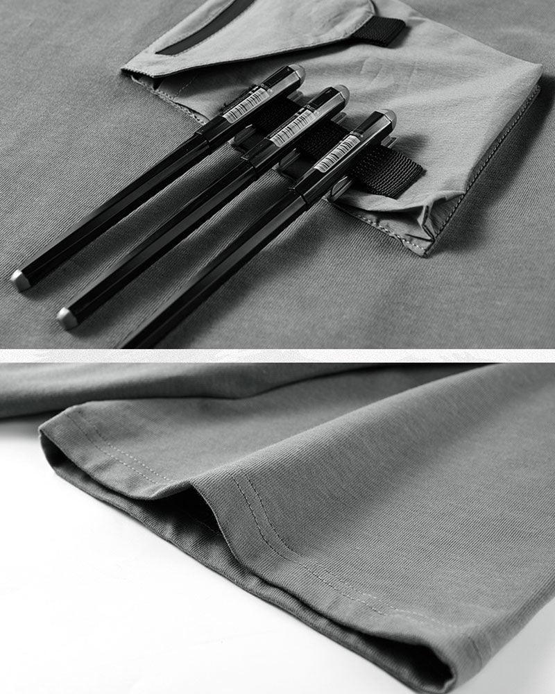 Essential Hooded Tee with Pockets - hooded tee - Essential Hooded Tee with Convenient Pockets